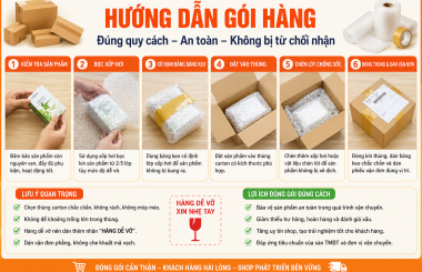 Hướng Dẫn Gói Hàng Chuẩn Shopee Bằng Xốp Hơi Chống Sốc