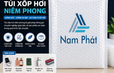 Túi Xốp Hơi Niêm Phong Có Keo Dán
